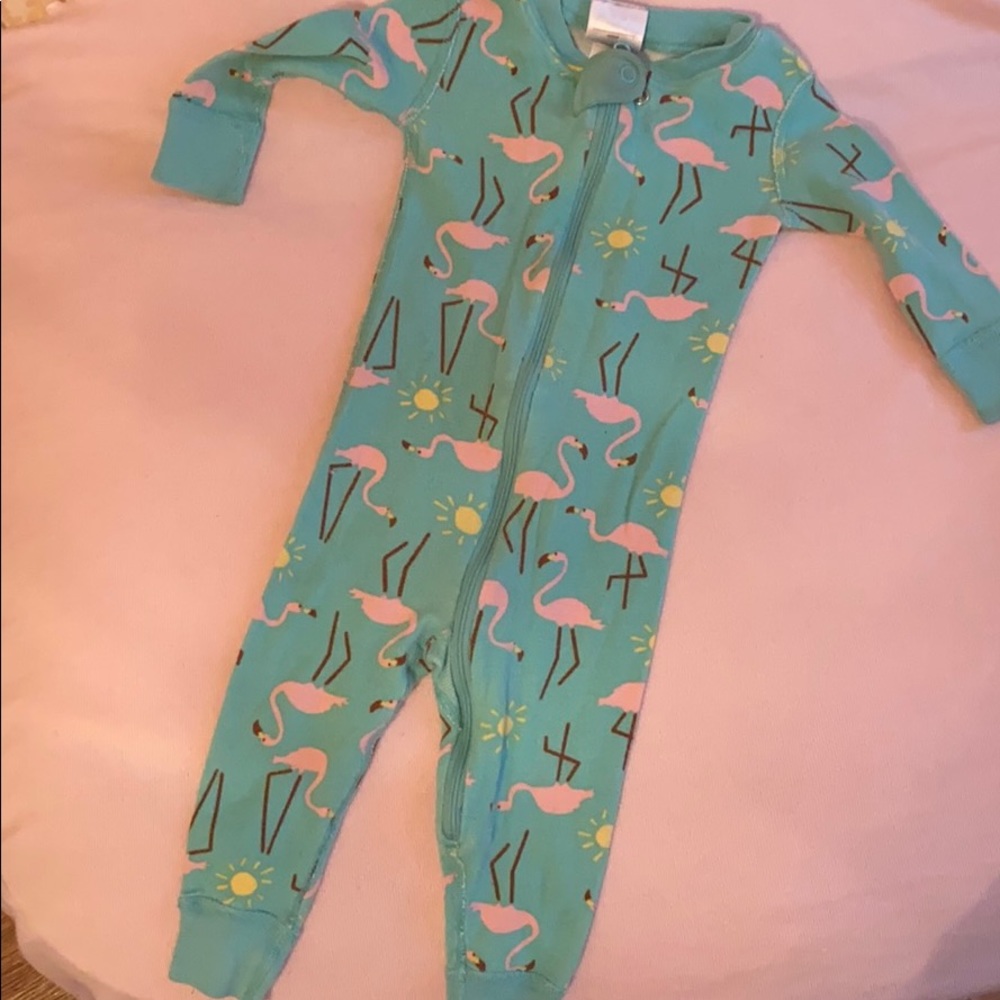 Hanna Anderson flamingo pajamas onesie